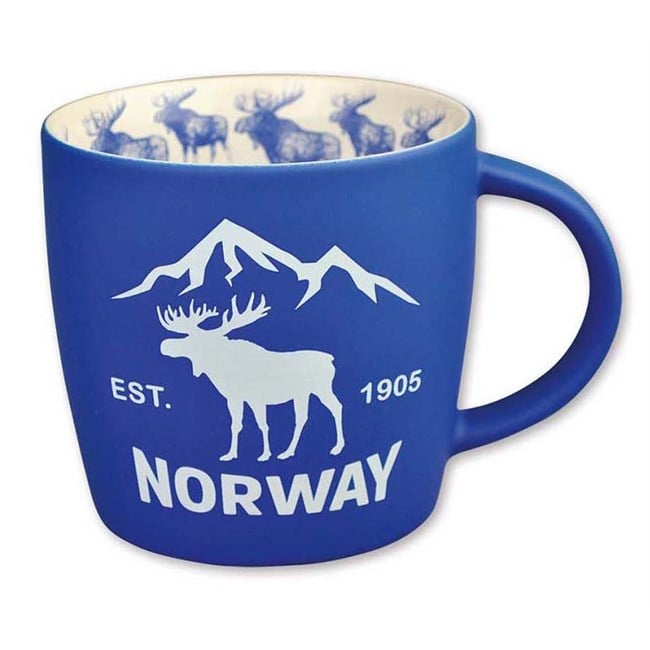 Stort kaffekrus, Elg, Blått