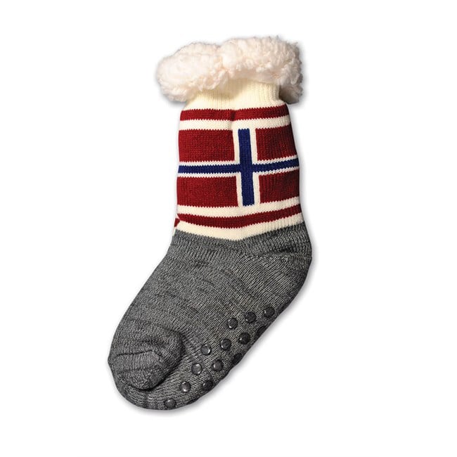 Tykke sokker med teddyfor, Flagg, 6 - 9
