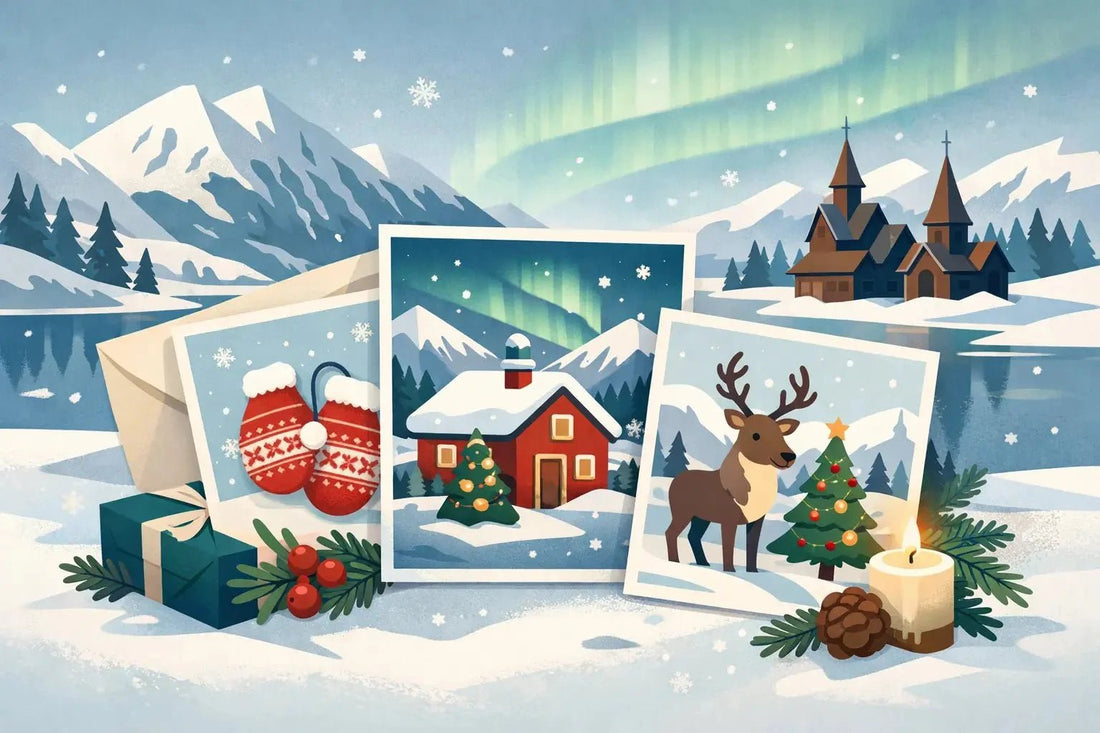 Norwegian Greeting Cards for Christmas - Fjord & Pine