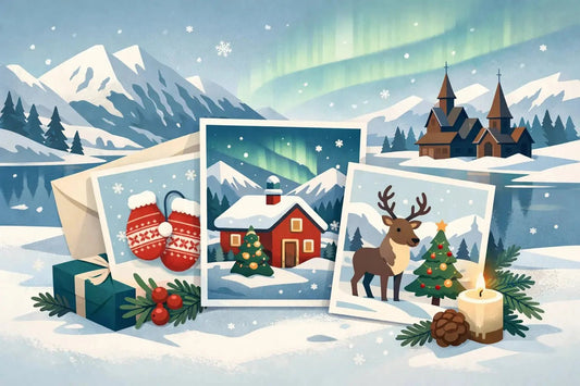 Norwegian Greeting Cards for Christmas - Fjord & Pine