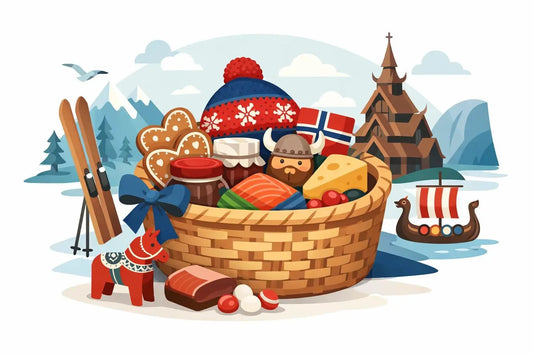 Norwegian Heritage Gift Basket Example Ideas - Fjord & Pine