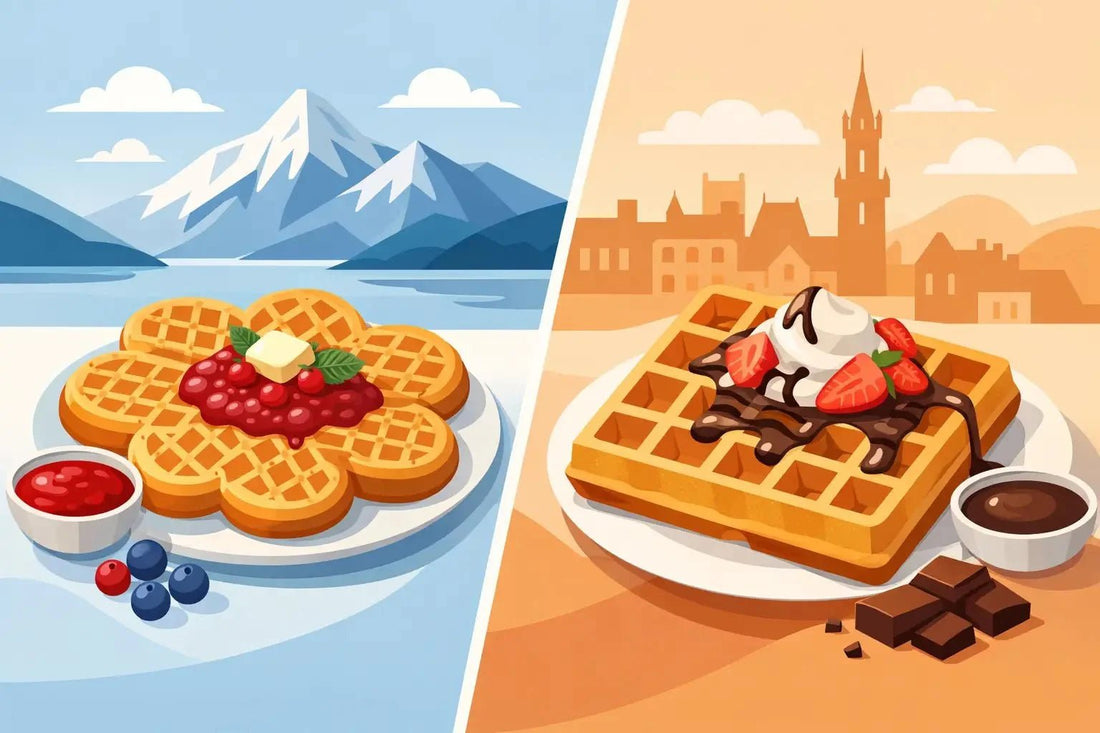 Norwegian Waffles vs Belgian Waffles - Fjord & Pine