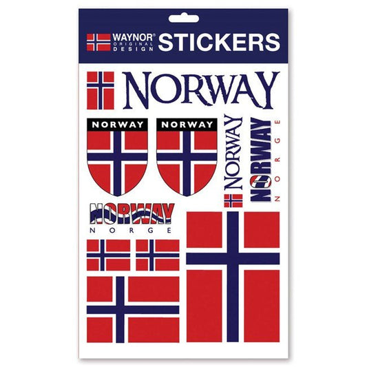 A4 Norwegian Flag Sticker Sheet