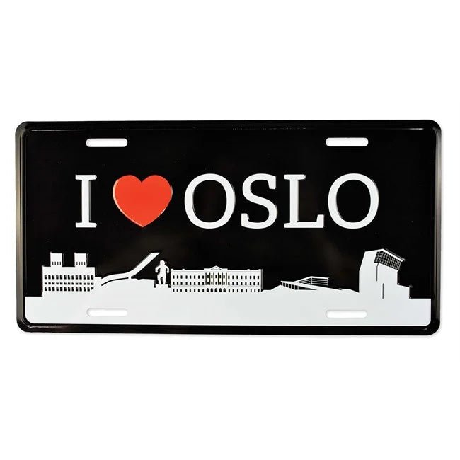 Bilskilt, I love Oslo, preget