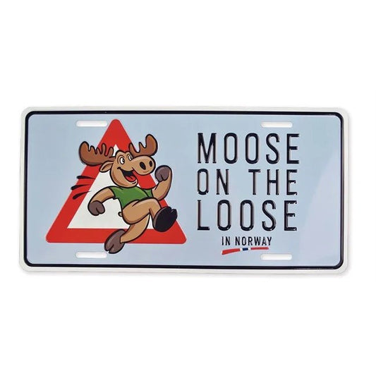 Embossed Moose on the Loose License Plate