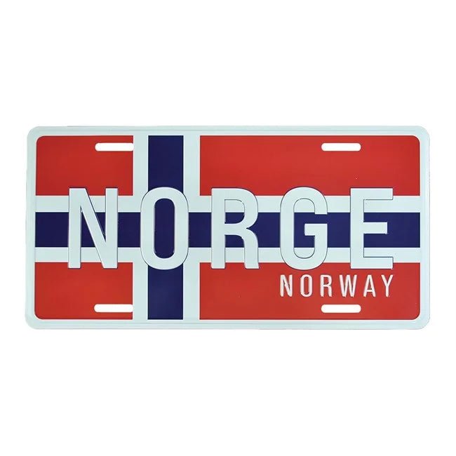 Bilskilt, Norge flagg, preget