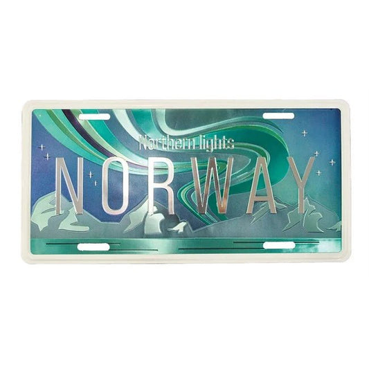 Foil-Finish Norway Northern Lights Illustration License Plate