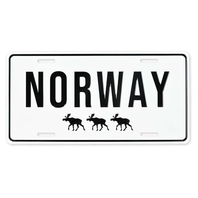 Bilskilt, Norway elger, preget