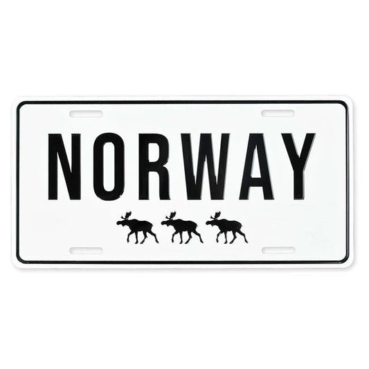 Embossed Norway Moose License Plate