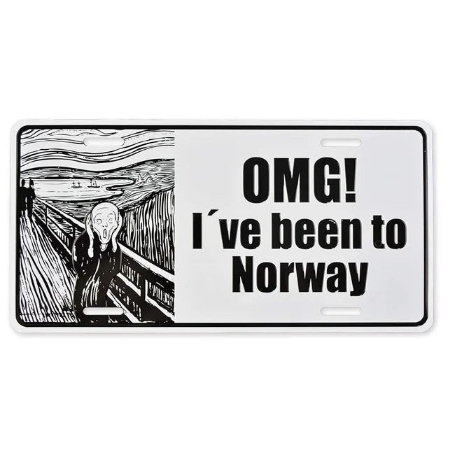 Bilskilt, OMG I've been to Norway, preget