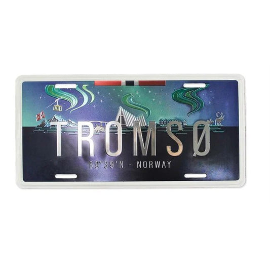 Foil-Finish Tromsø Northern Lights License Plate