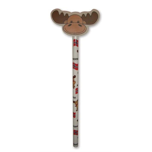 Pencil with Eraser and Moose Design