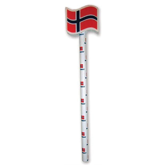 Pencil with Eraser and Norwegian Flag