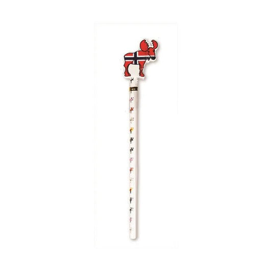 Pencil with Eraser and Moose Pattern