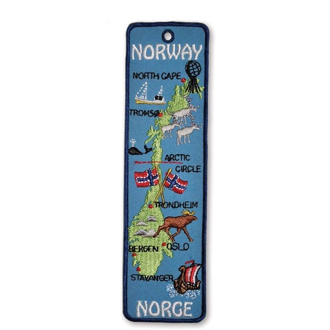 Bokmerke i stoff, Norgeskart