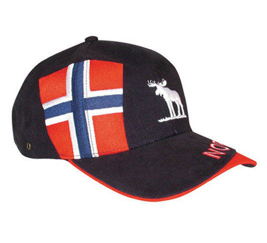 Blue Moose and Norwegian Flag Cap