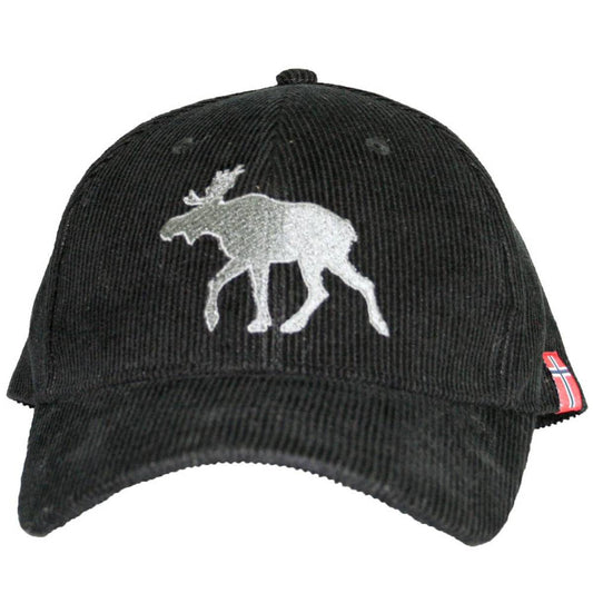 Black Corduroy Moose Cap