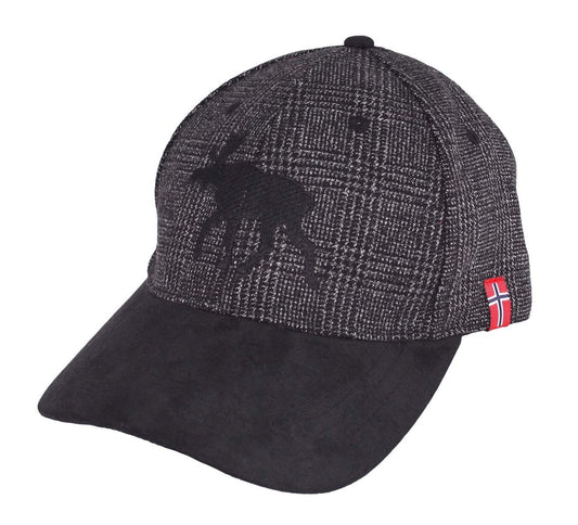 Gray Tweed Moose Cap