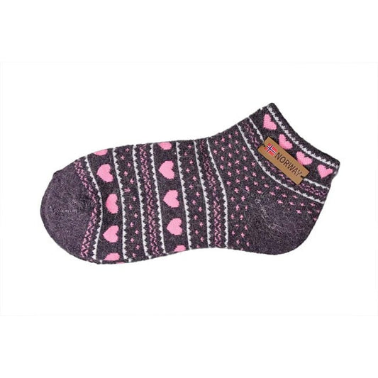 Women’s Purple Angora-Blend Socks