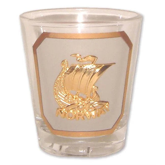 Shot Cup with Gold Viking Ship