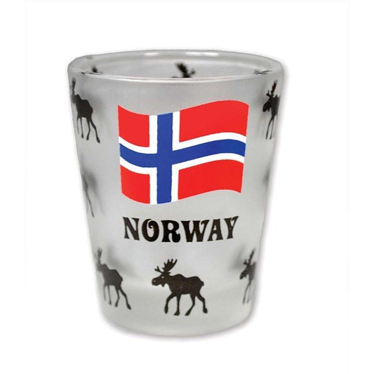 Frosted Shot Cup with Moose Pattern