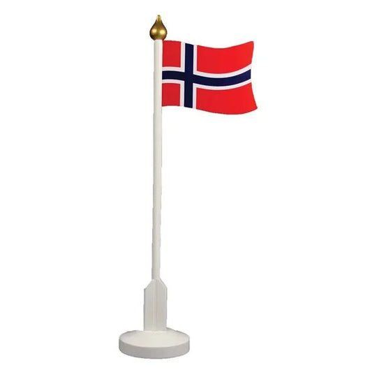 Norwegian Flag on Pole