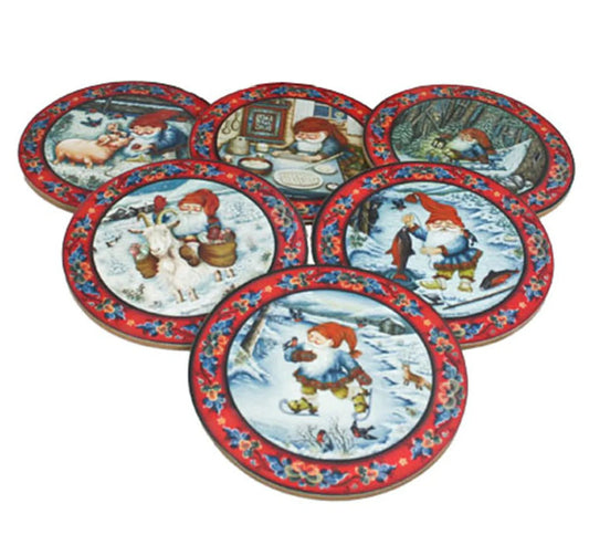 Christmas Coaster Set of 6 in Gift Box