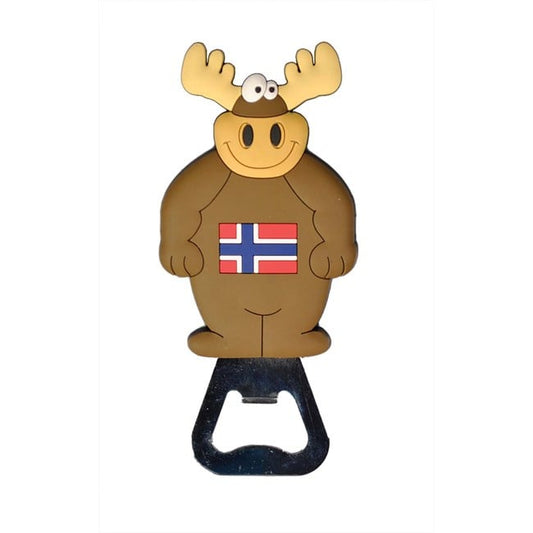 Standing Moose Bottle Opener Magnet