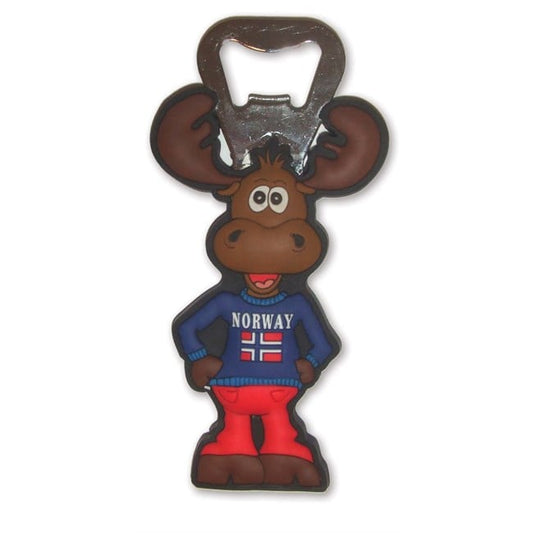 Moose Rubber Magnet with Bottle Opener