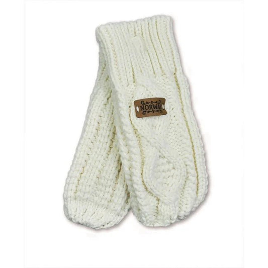 Hanna White Mittens