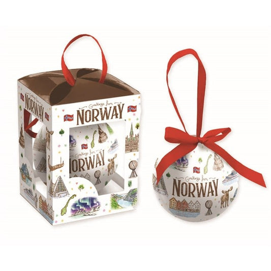 Norway Watercolor Christmas Ornament