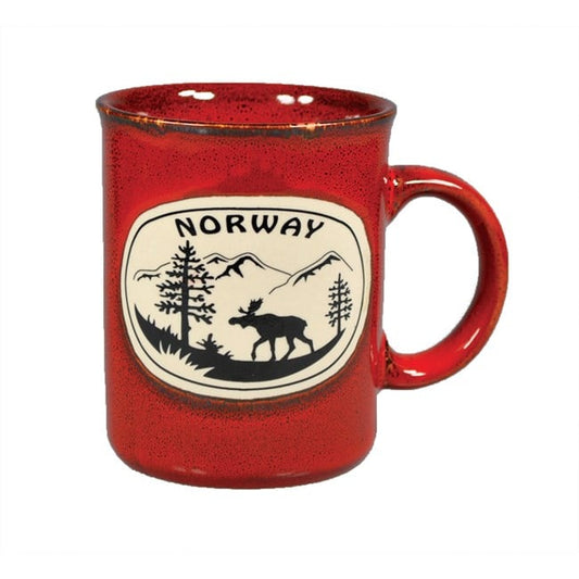 Red Ceramic Moose Mug