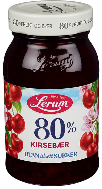 Lerum No-Added-Sugar Cherry Jam, 340 g