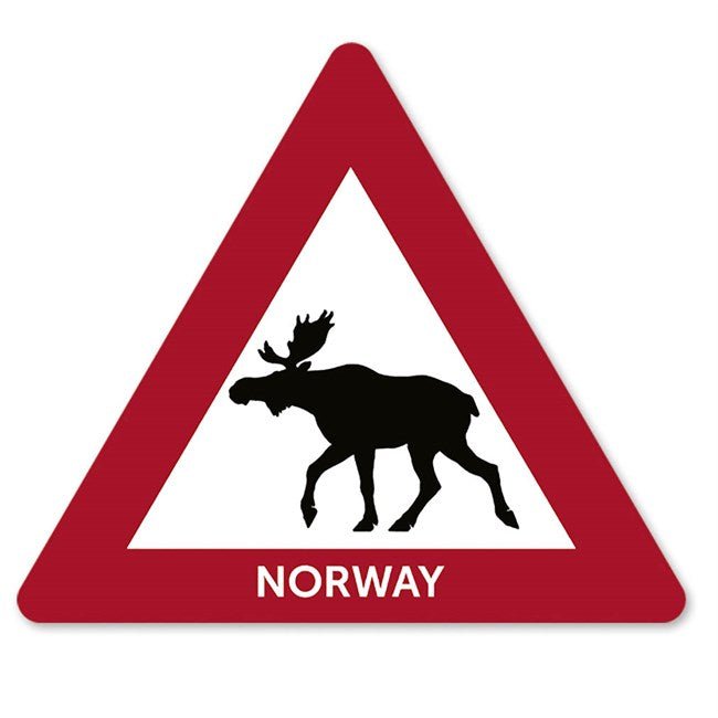 Klistremerke, fareskilt, Elg