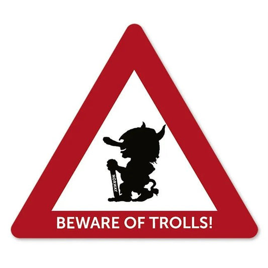 Troll Warning Sign Sticker