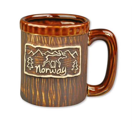 Brown Tree-Stump Moose Mug