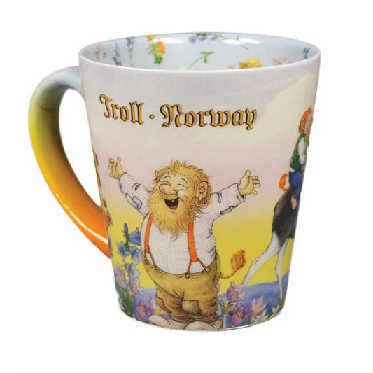 Yellow Norwegian Troll Collage Mug