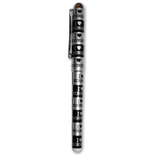 I Love Norway Ballpoint Pen, Black and Silver
