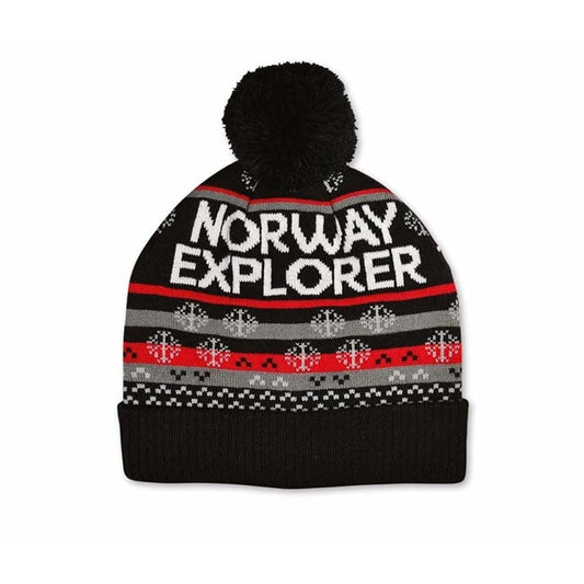 Norway Explorer Beanie, Black and Red