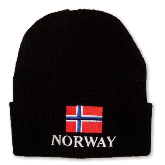 Black Norway Flag Beanie
