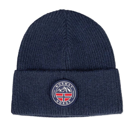 Norway Patch Beanie, Navy