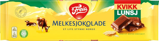 Freia Milk Chocolate with Kvikk Lunsj 200 g