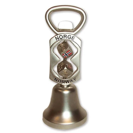 Metal Bell with Two Dice and Bottle Opener