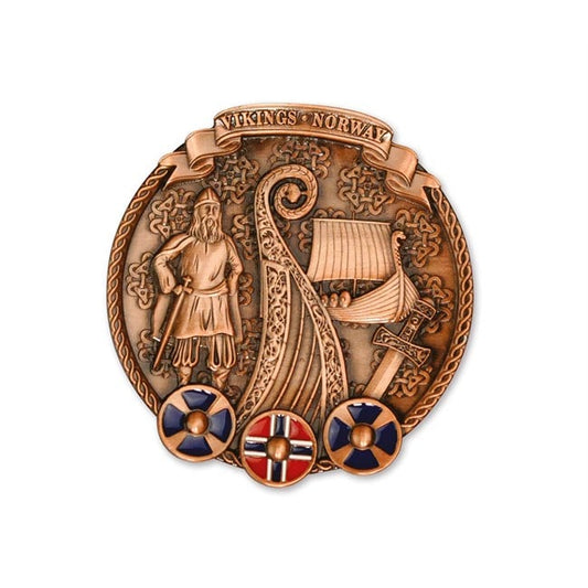 Bronze-Color Viking Metal Magnet Plaque