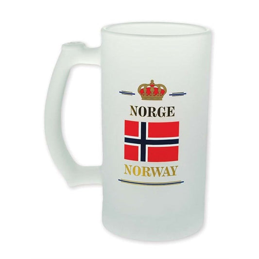 Frosted Norway Beer Stein