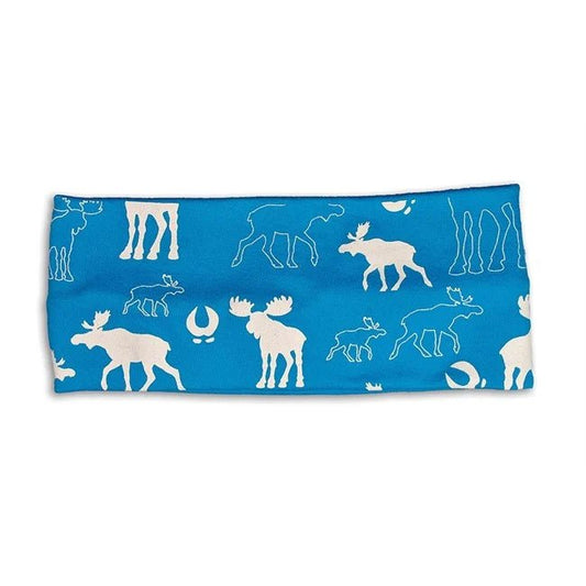 Blue Repeating Moose Headband
