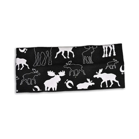 Black Repeating Moose Headband