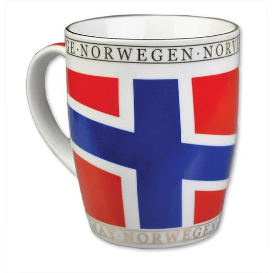 Porcelain Mug with Norwegian Flag Design