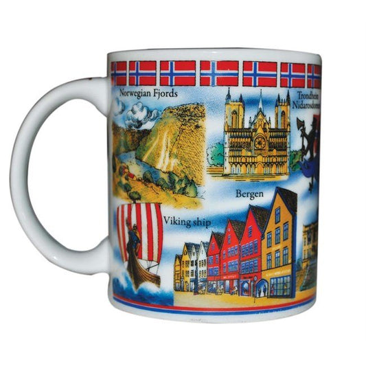 Porcelain Mug with Norway Collage
