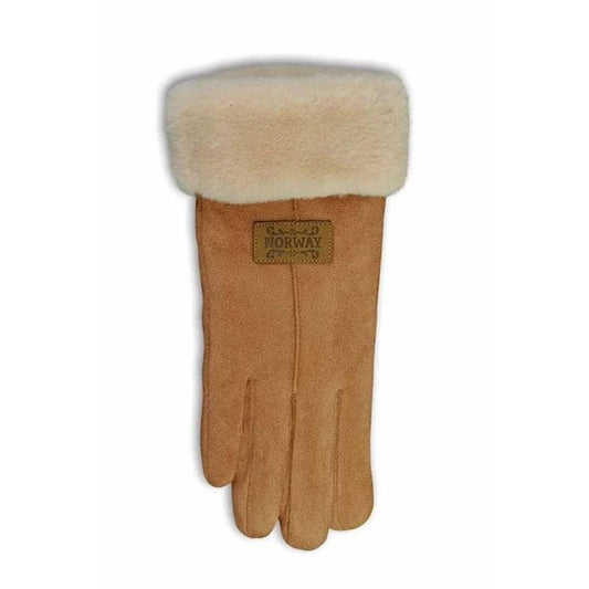 Women’s Brown Suede-Style Gloves